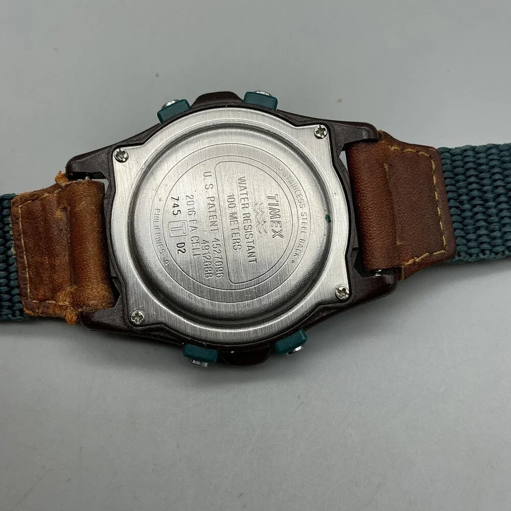 Vintage Timex Mens Watch 40mm Digital Chronograph Alarm Indiglo New Battery